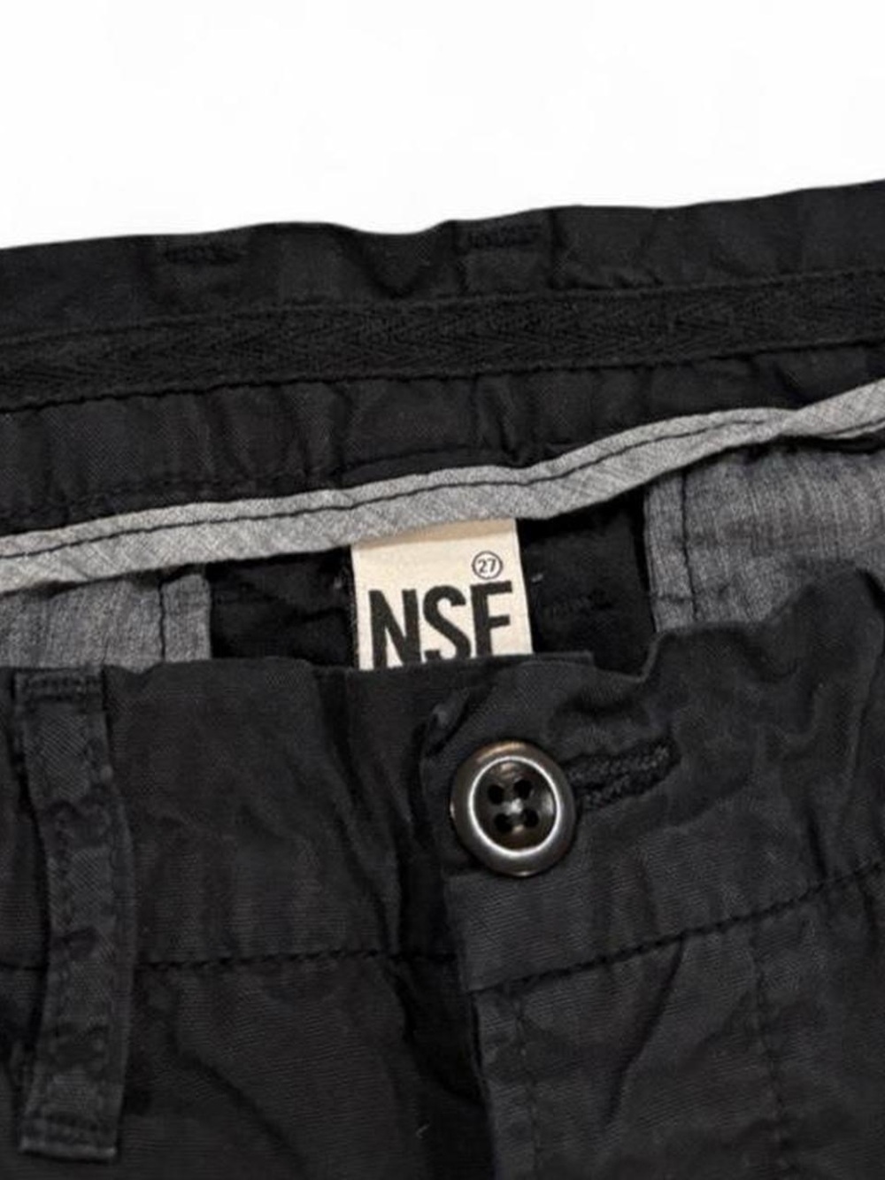 NSF black chino straight leg utility pants